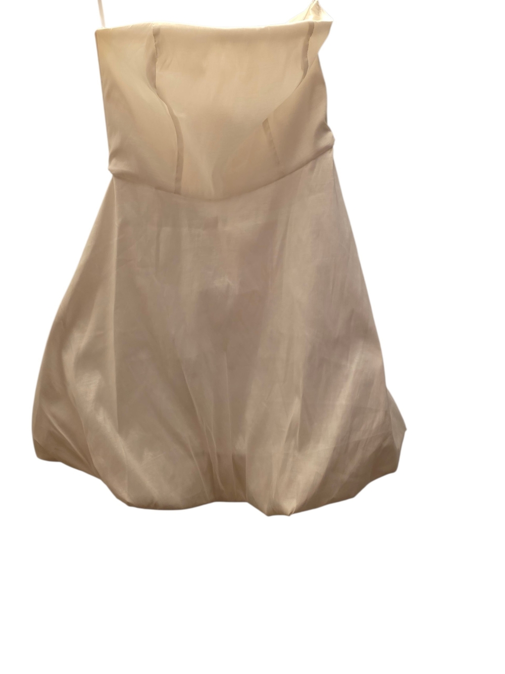 Strapless ivory Bubble Hem Dress by Lulus size medium EUC